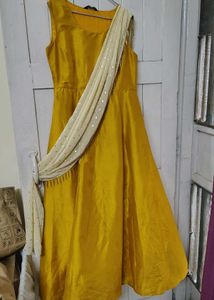 🔥💛Indya mustard gown for haldi yellow gowwn😍