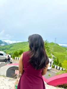 Burgundy Ruffle Dress