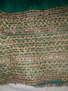 Emerald Green &amp; Gold Maxi Skirt