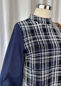 Chic Plaid Tweed Dress