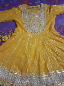 Beautiful Yellow Sharara Suit
