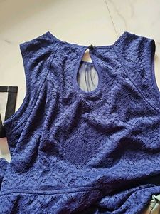 Elegant Blue Lace Dress