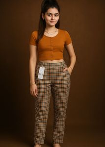 SET OF 2 :- CROP TOP WITH TROUSER