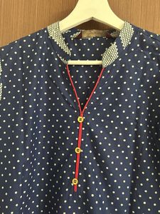 Brand New Polka Dots Collared Kurti For Women