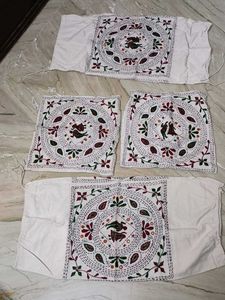 2round Cushion+2 Square Pillow Cover Set