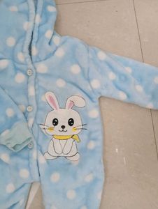 Blue Bunny Fleece Onesie