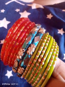 bangles and two earrings combo