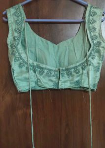 Mint Green Embroidered Lehenga Choli Set