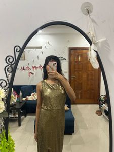 Sequins Work Party Gown