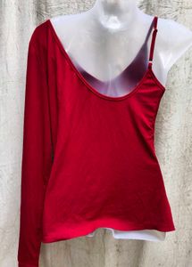 Red One-Shoulder Top