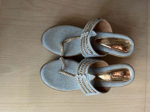 Beautiful Ethnic Blue Wedges
