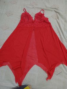 Red Lace Lingerie Babydoll
