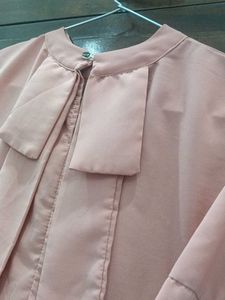 Nude Pink Shirt Style Top For Girls