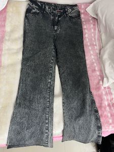 Acid Wash Flare Jeans