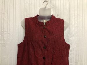 Fubindia Red Cotton Waistcoat