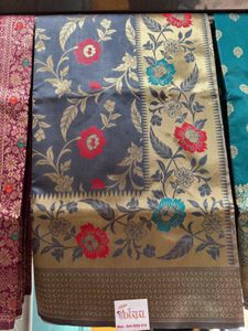 Gray Saree With Blouse Piece