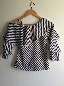 Off Shoulder Top With Bell Sleeves