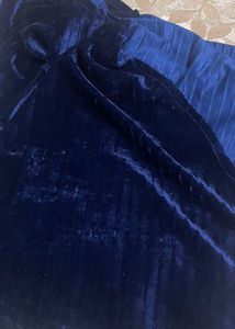 Elegant Blue Velvet Maxi Dress