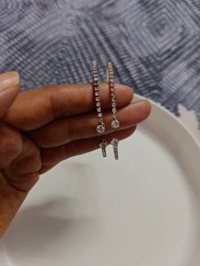 &#34;Elegant Dual American Diamond Bracelet