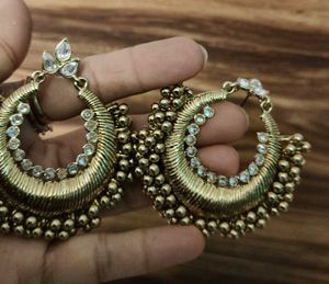 Gold Jhumka Earrings