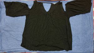 Classic Black Cold Shoulder Top