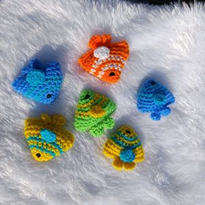 Cute Crochet Fish keychain 🧡💛💙💚
