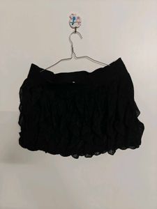Cute Black Mini Skorts