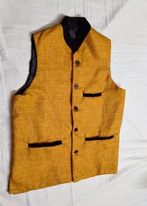 Men Gold Ethnic Partywear Modi Jacket