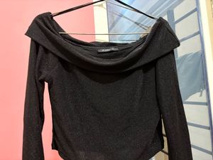 Elegant Black Off-Shoulder Top