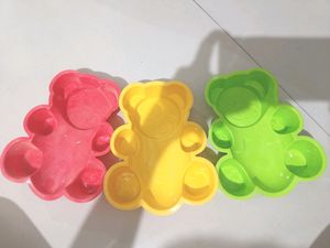 Price Drop- Silicon Teddybear Mould- Pack of 2