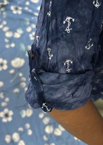 Anchor Print Button-Up shirt