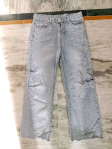 Ice Blue Straight Denim.