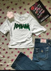 White Graphic Print T-Shirt