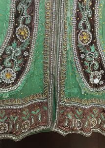 Green Net Kurta Set