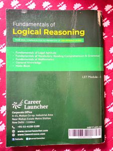 Fundamentals of Logical Reasoning - Law Entrance E