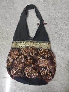 Boho/Hippie Embrodied Cotton Blend Shoulder Bag