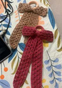 Crochet Bow Hair Tie