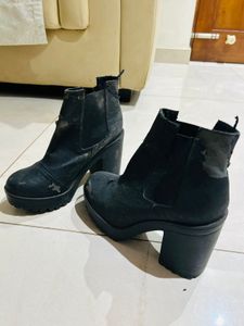 H&amp;M Black Leather Boots