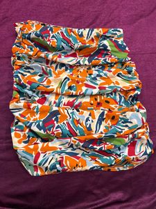 Colorful Print Mini Skirt