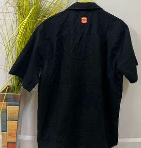 Hungry Jack&#39;s Black Button-Up Shirt