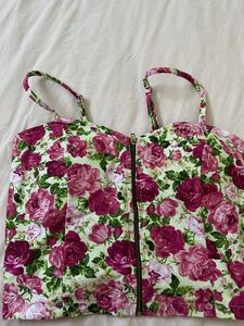Corset top floweral design