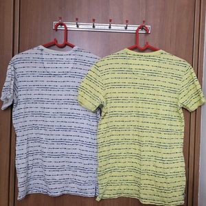 MUFTI Set Of 2 Half Sleeve Tshirts - SIZE M