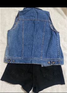 Combo Vest &amp; Shorts Denim