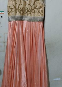 Peach &amp; Golden Function Wear Gown