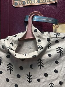 Patterned Turtleneck Top
