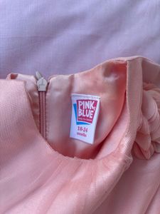 Pink&amp;Blue Baby Girl Party Wear Frock