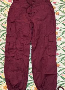Burgundy Cargo Pants