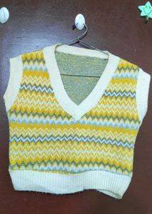Chevron Knit Sweater Vest