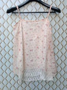 New With Tag Korean Half Laces Top