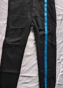 Black Torn Jeans For Woman